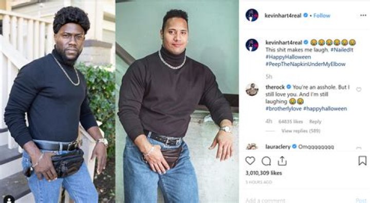 Kevin Hart Dressed As The Rock