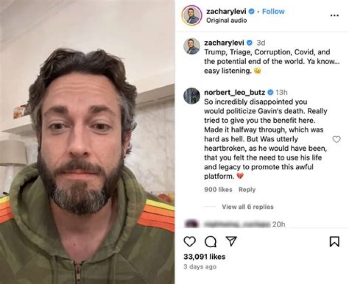 Zachary Levi Slammed For Following Anti-Trans Twitter Handle